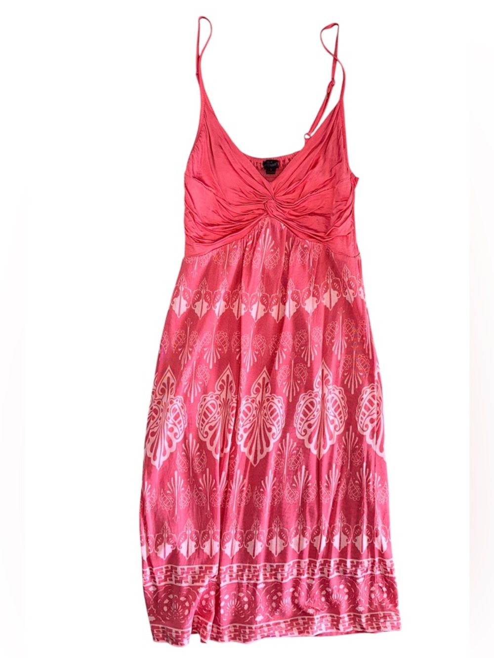 Guess by Marciano Coral Pink Twist-Front Dress